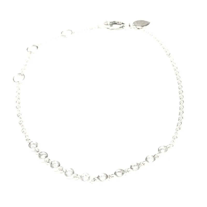 14kt White Gold Diamond Bezel Bracelet .25 ct sold by Meira T