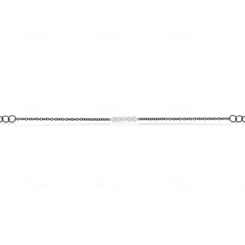 Black Rhodium Diamond Bracelet sold by Meira T
