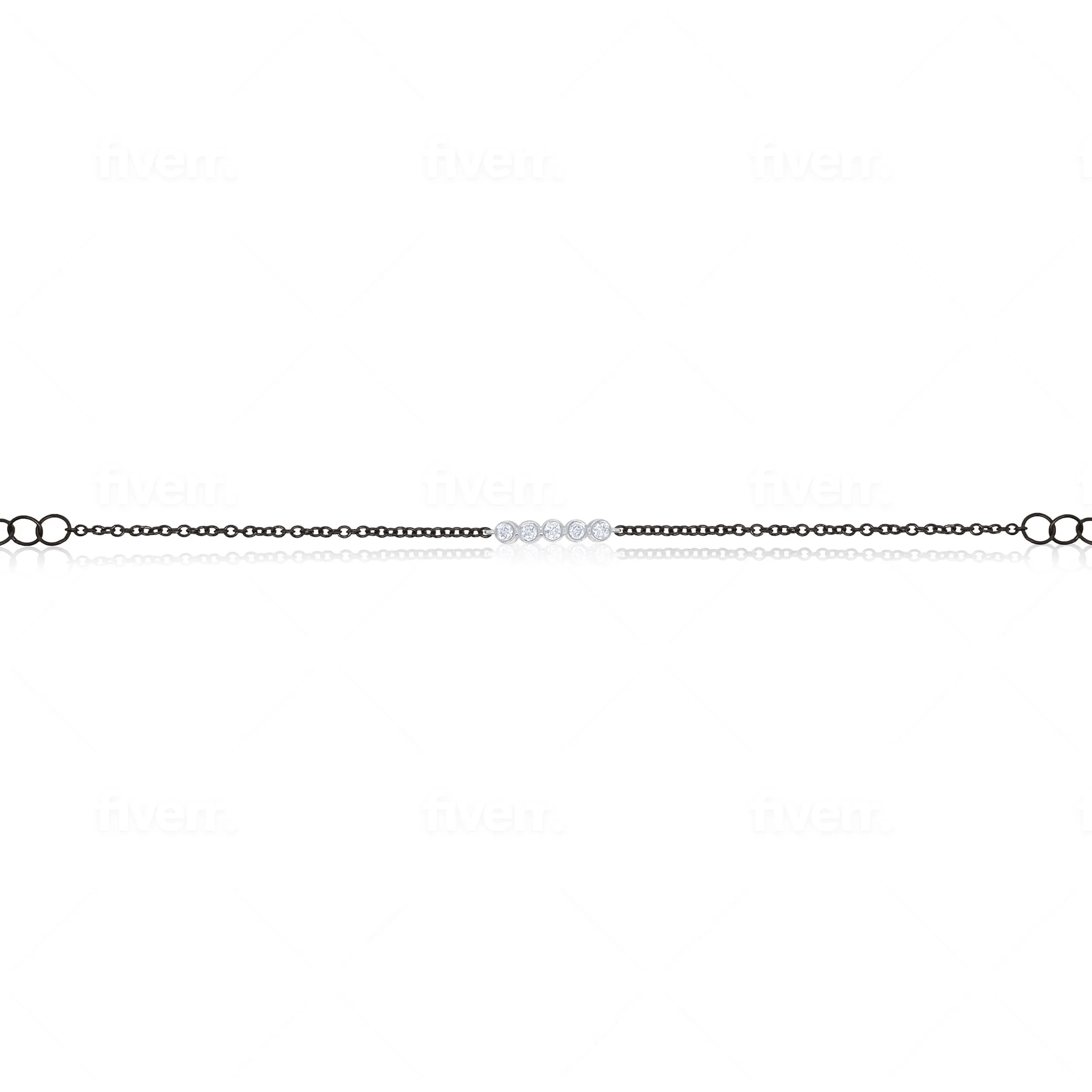 Black Rhodium Diamond Bracelet sold by Meira T