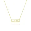 Yellow Gold Mom Heart Plate Necklace sold by Meira T