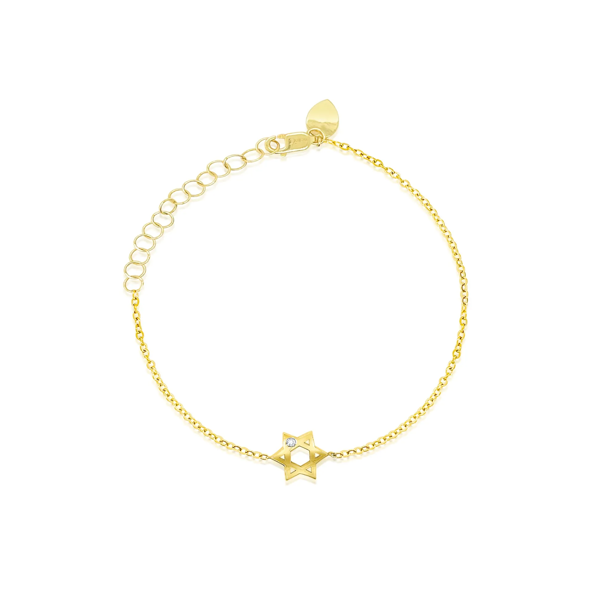 Yellow Gold Star of David Bracelet sold by Meira T