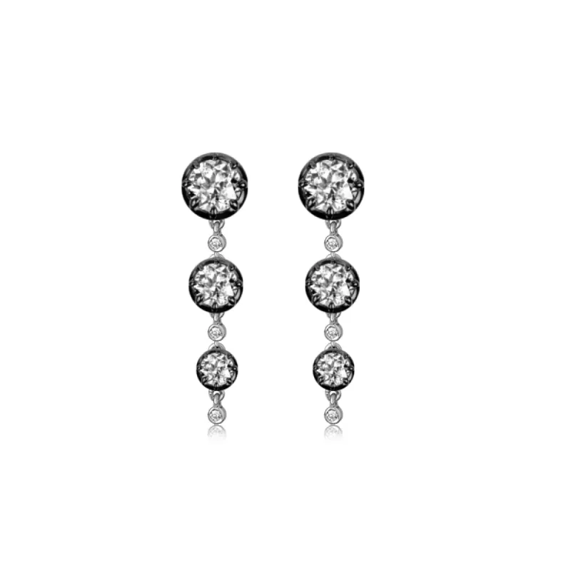 Colett Lab Grown 3 carat Drop Earrings sold by Meira T