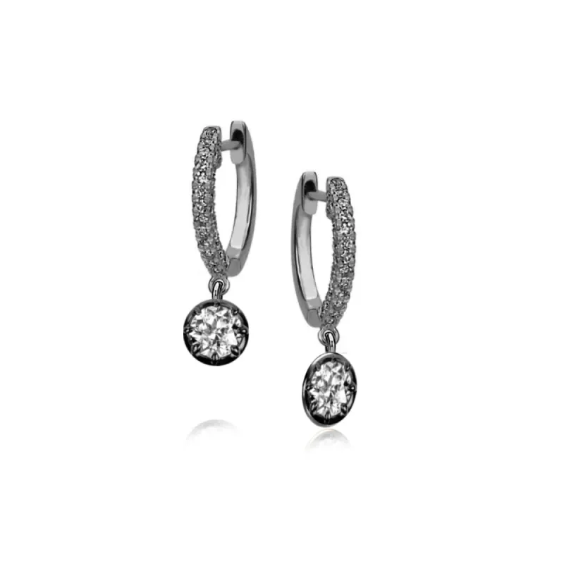 Colett Lab Grown 2 carat Huggie Earrings sold by Meira T