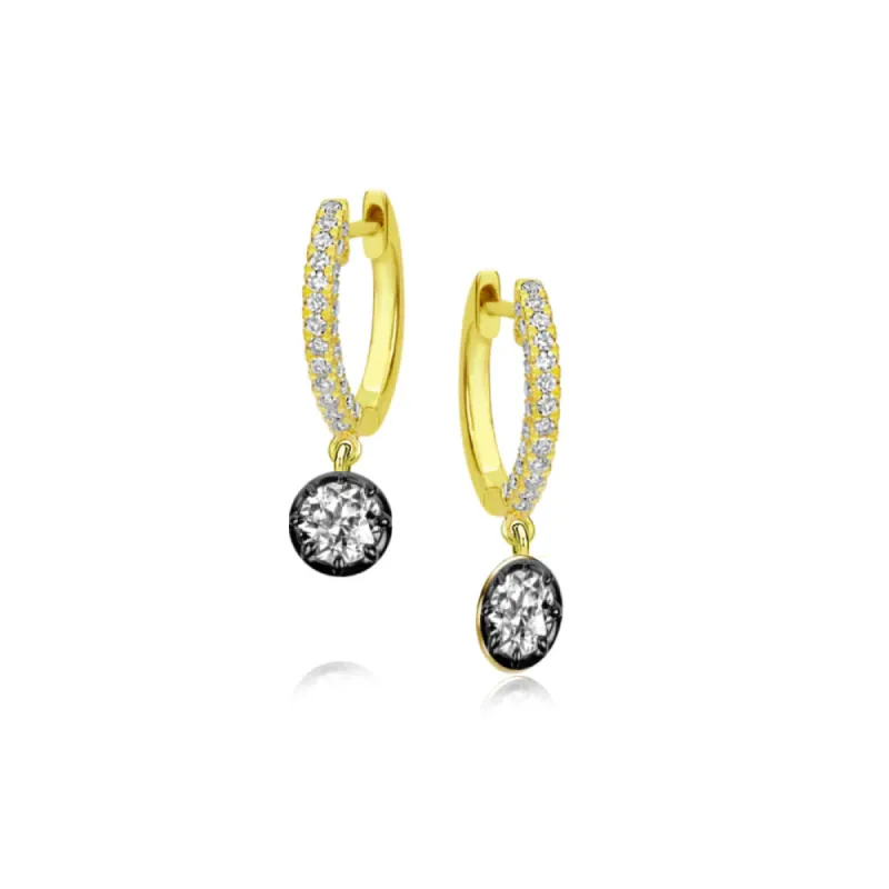 Colett Lab Grown 2 carat Huggie Earrings sold by Meira T