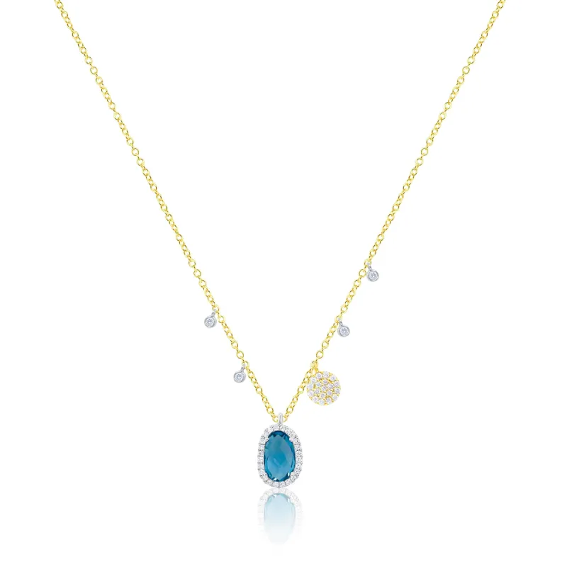 Blue Topaz Charm Necklace sold by Meira T