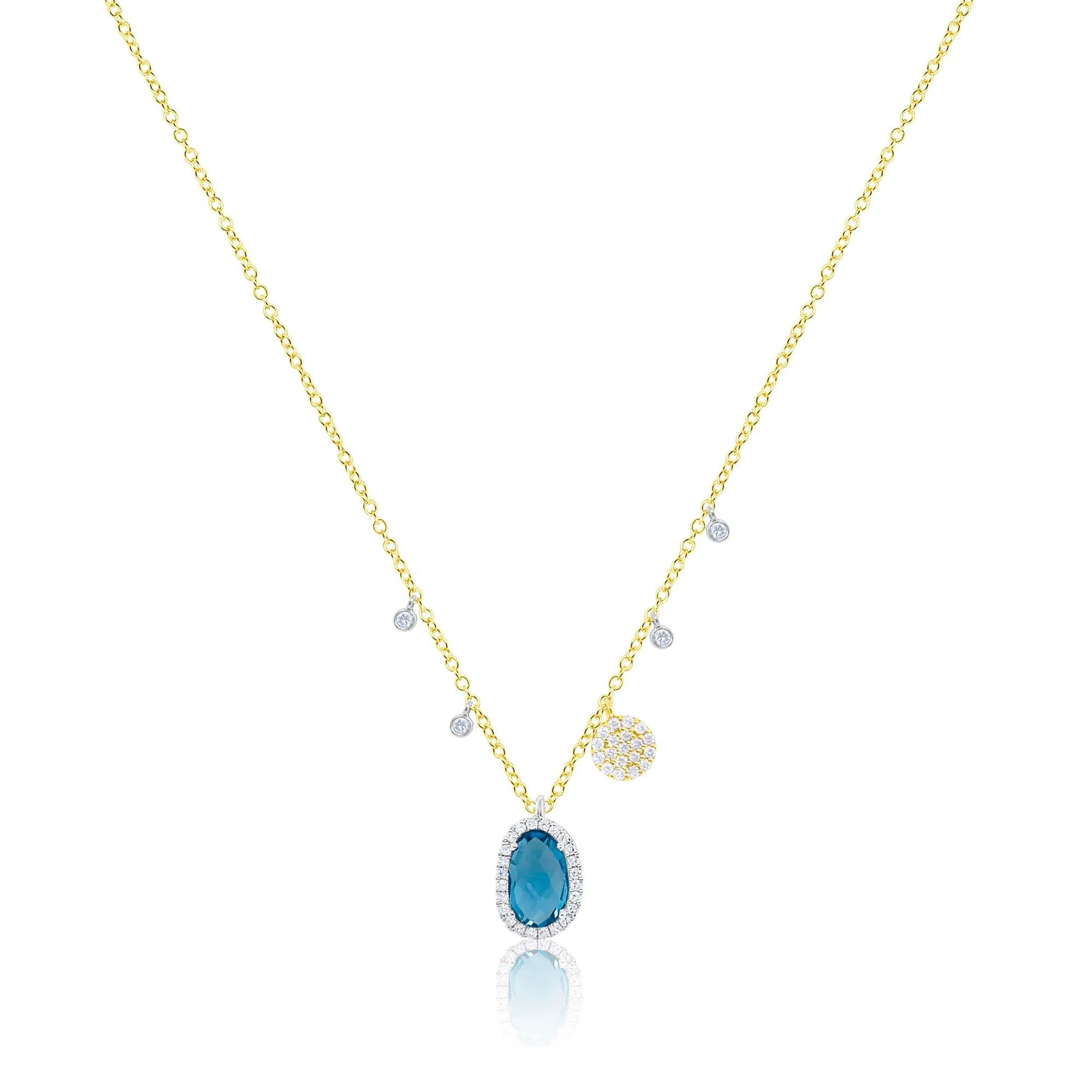 Blue Topaz Charm Necklace sold by Meira T