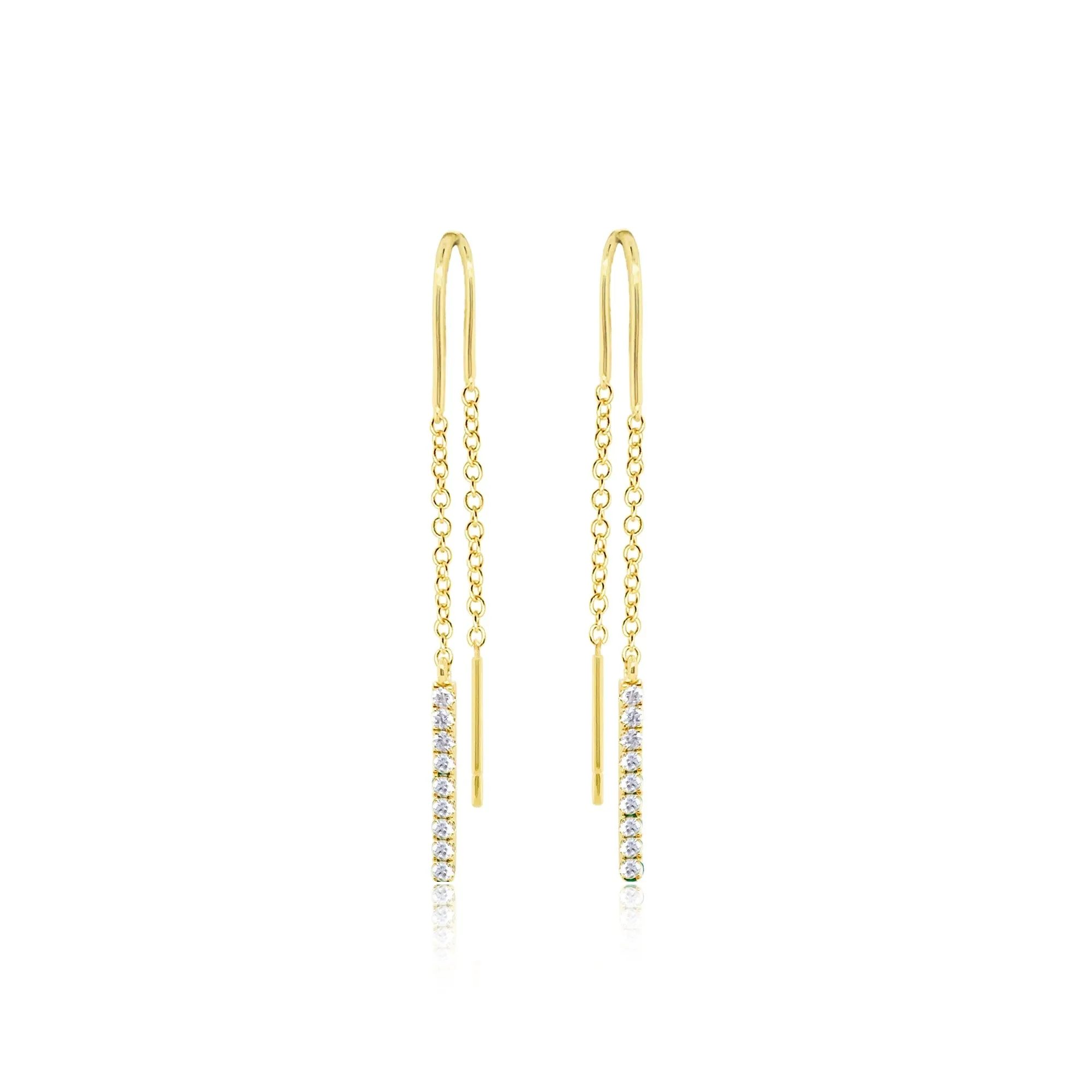 Diamond Threader Earrings sold by Meira T