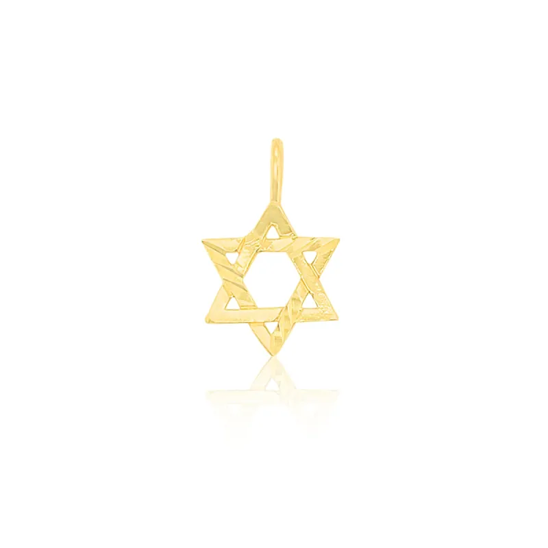 Small Yellow Gold Star Of David Pendant *ONLINE EXCLUSIVE* sold by Meira T