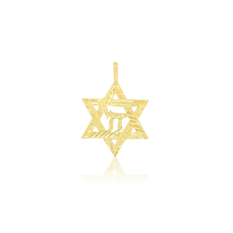 Yellow Gold Star Of David Pendant *ONLINE EXCLUSIVE* sold by Meira T
