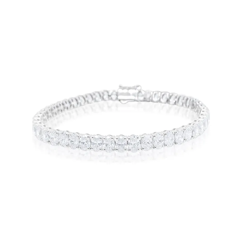 13 cts ct oval Lab Grown Diamond tennis bracelet sold by Meira T