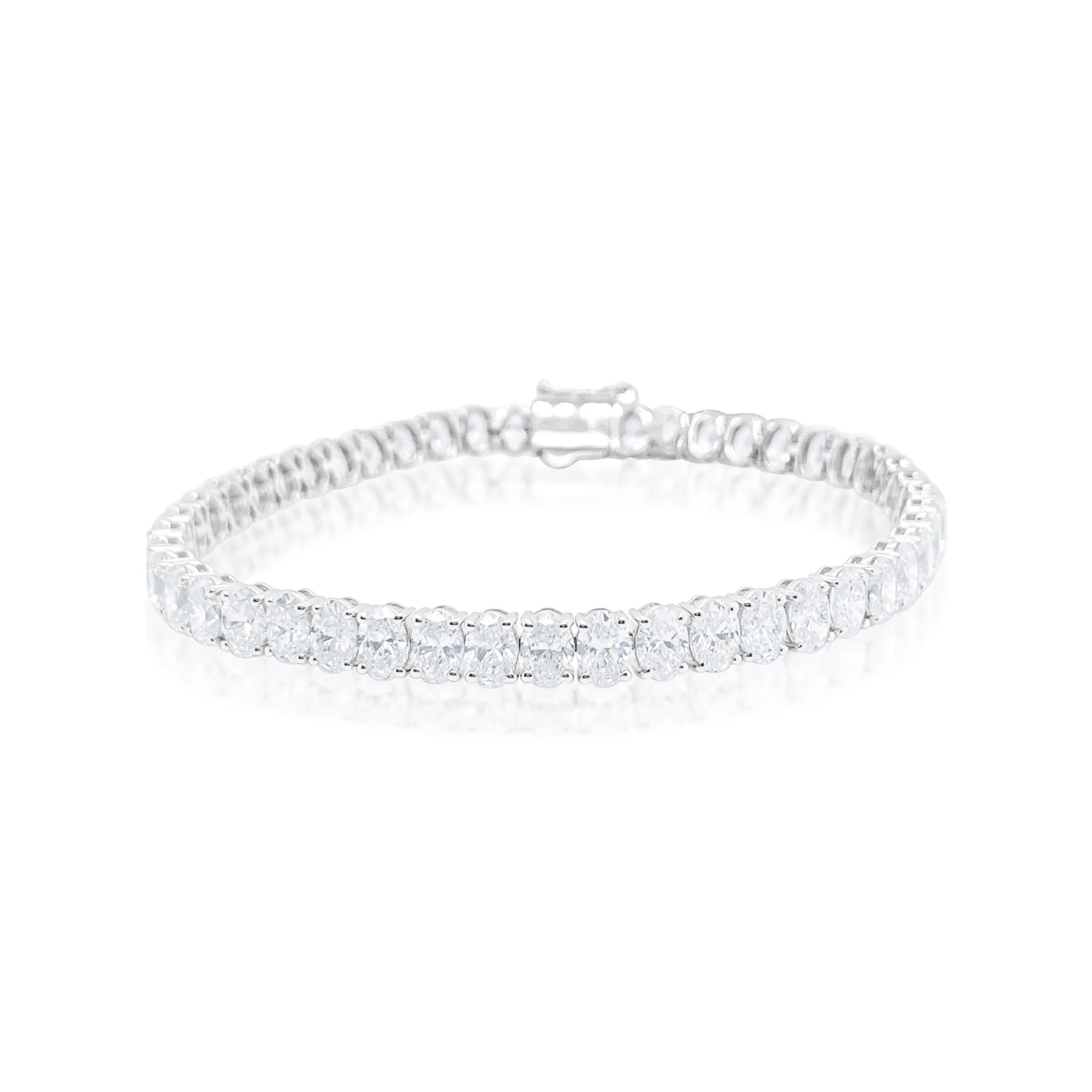 13 cts ct oval Lab Grown Diamond tennis bracelet sold by Meira T