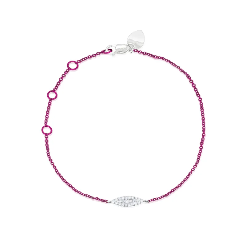 Yellow Gold and Pink Rhodium Diamond Bracelet sold by Meira T