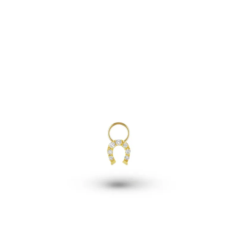 Diamond Horseshoe Hoop Charm sold by Meira T