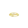 Yellow Gold Starburst Diamond Signet Ring sold by Meira T