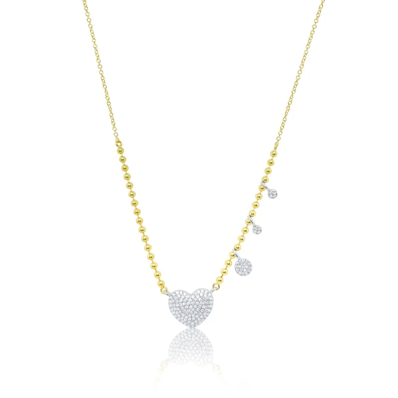 Diamond Heart Spot Chain Necklace sold by Meira T