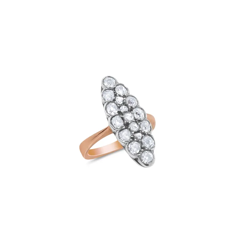 Rose Cut Antique Ring in Rose Gold- Size 4 sold by Meira T