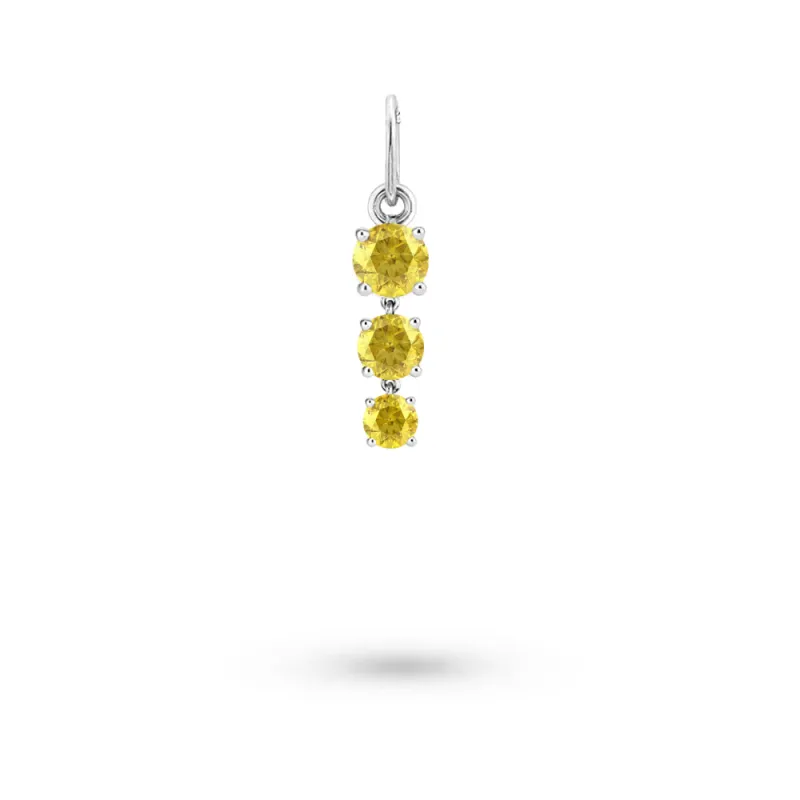 Birthstone Hoop Charm | NOVEMBER Yellow Topaz sold by Meira T