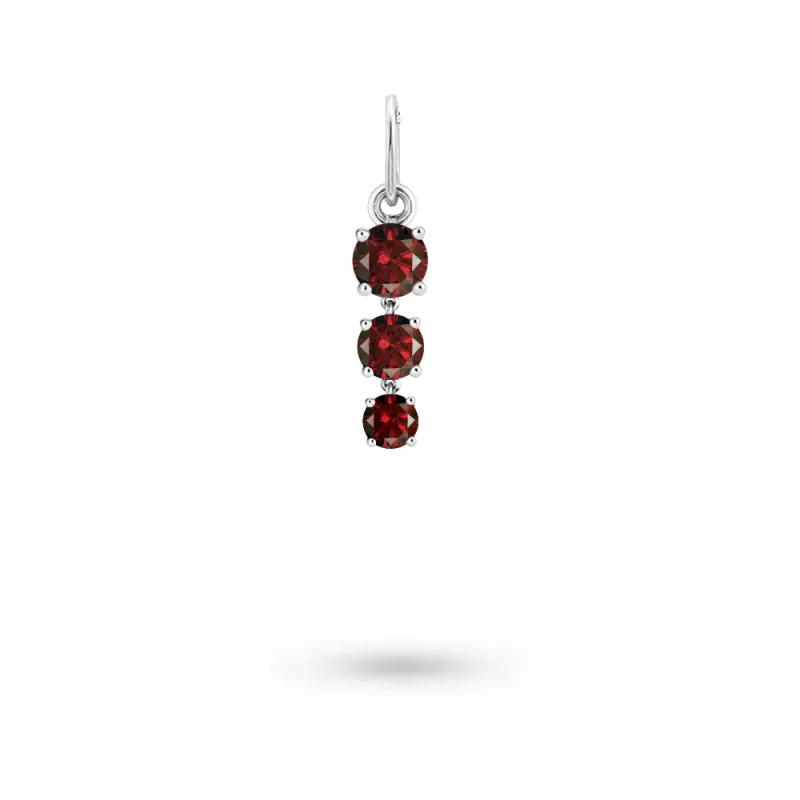 Birthstone Hoop Charm | JANUARY Garnet sold by Meira T