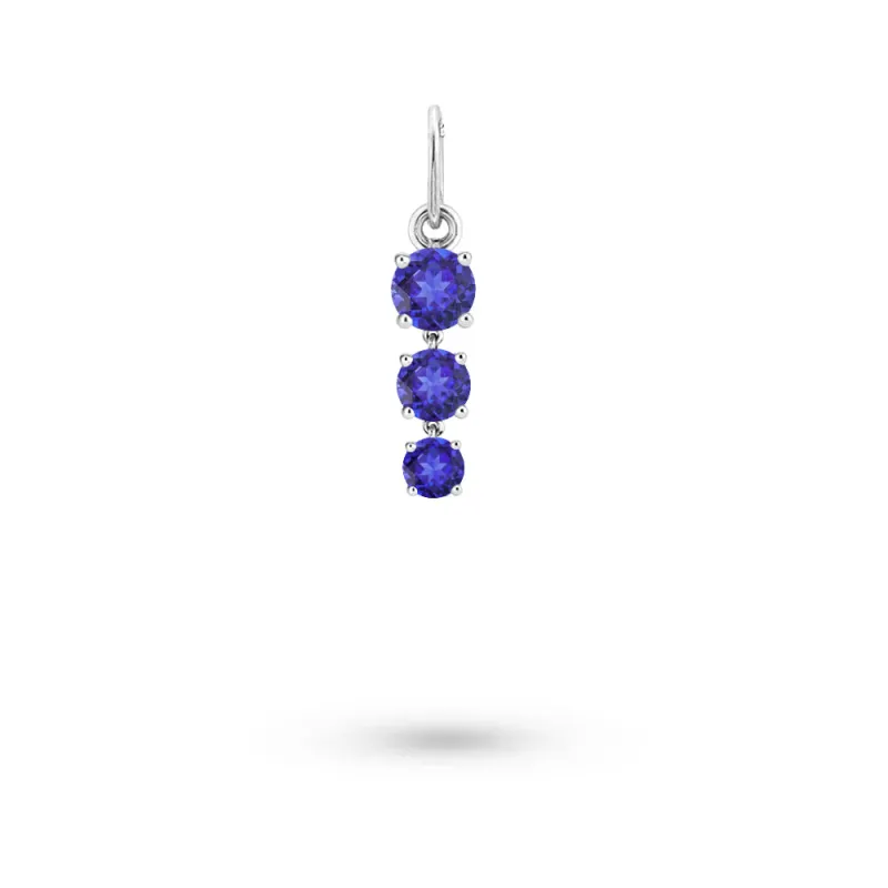 Birthstone Hoop Charm | DECEMBER Tanzanite sold by Meira T