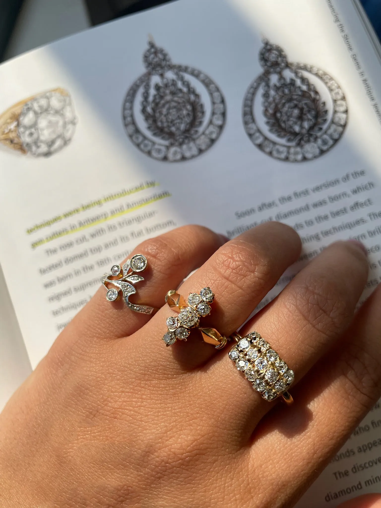 Antique Yellow Gold Diamond Ring 18k Ring- Size 8 sold by Meira T product image thumbnail 2