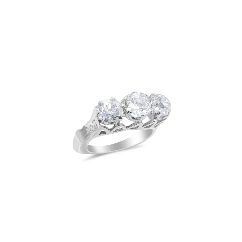 White Gold 18k 3 ct Ring Size - 5.5 made by Meira T