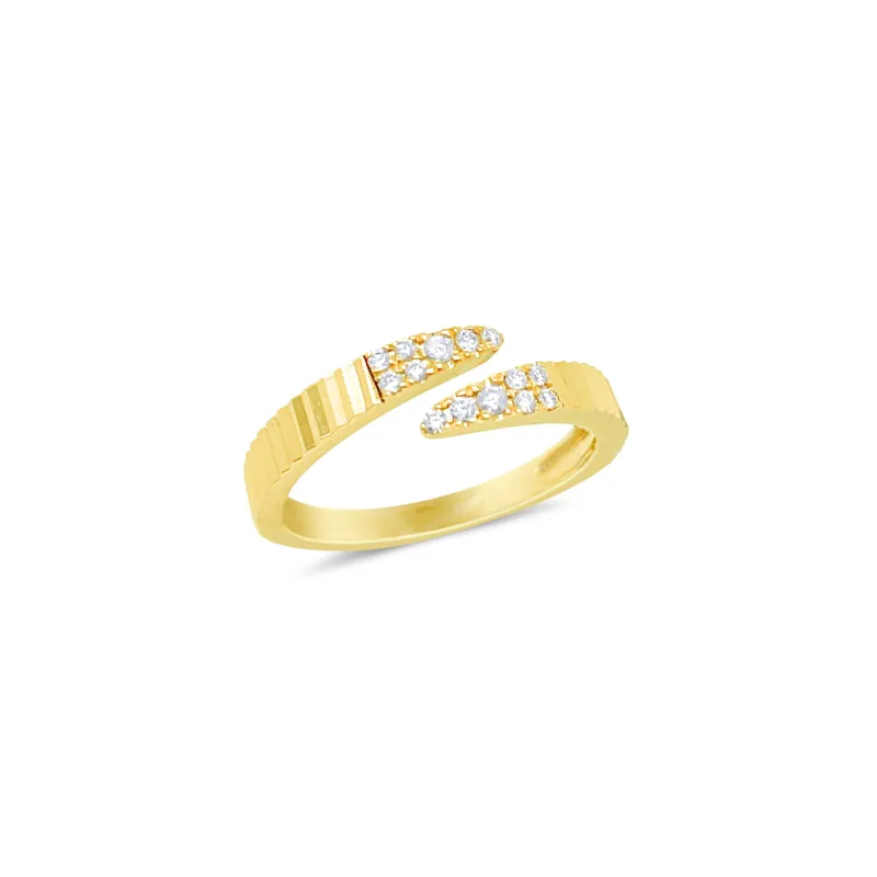 14ktYellow Gold Fluted Gold Open Ring ONLINE EXCLUSIVE sold by Meira T
