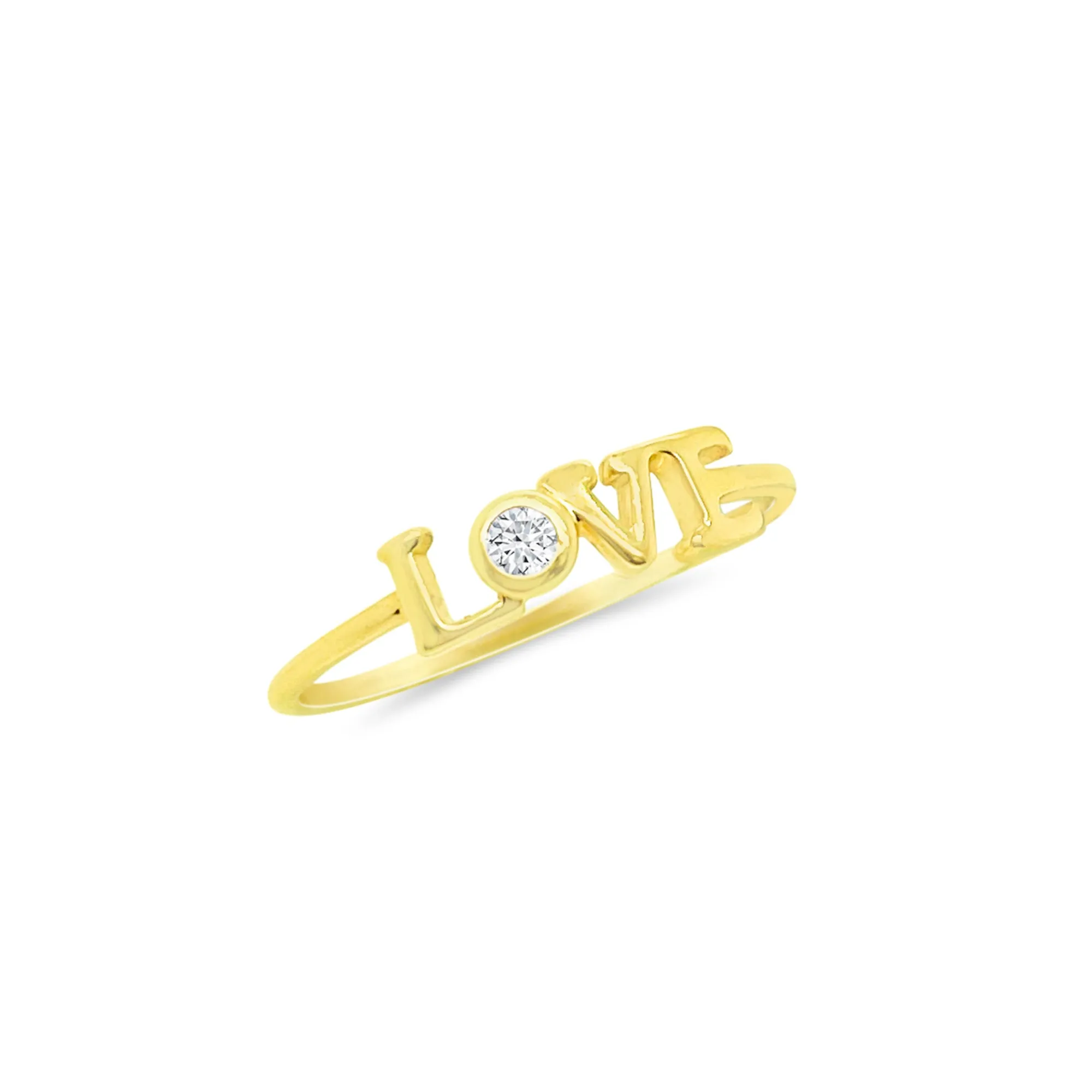 Meira T 14kt Yellow Gold Diamond Love Ring sold by Meira T