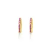 Pink Sapphire Hoops in 14kt Yellow Gold sold by Meira T