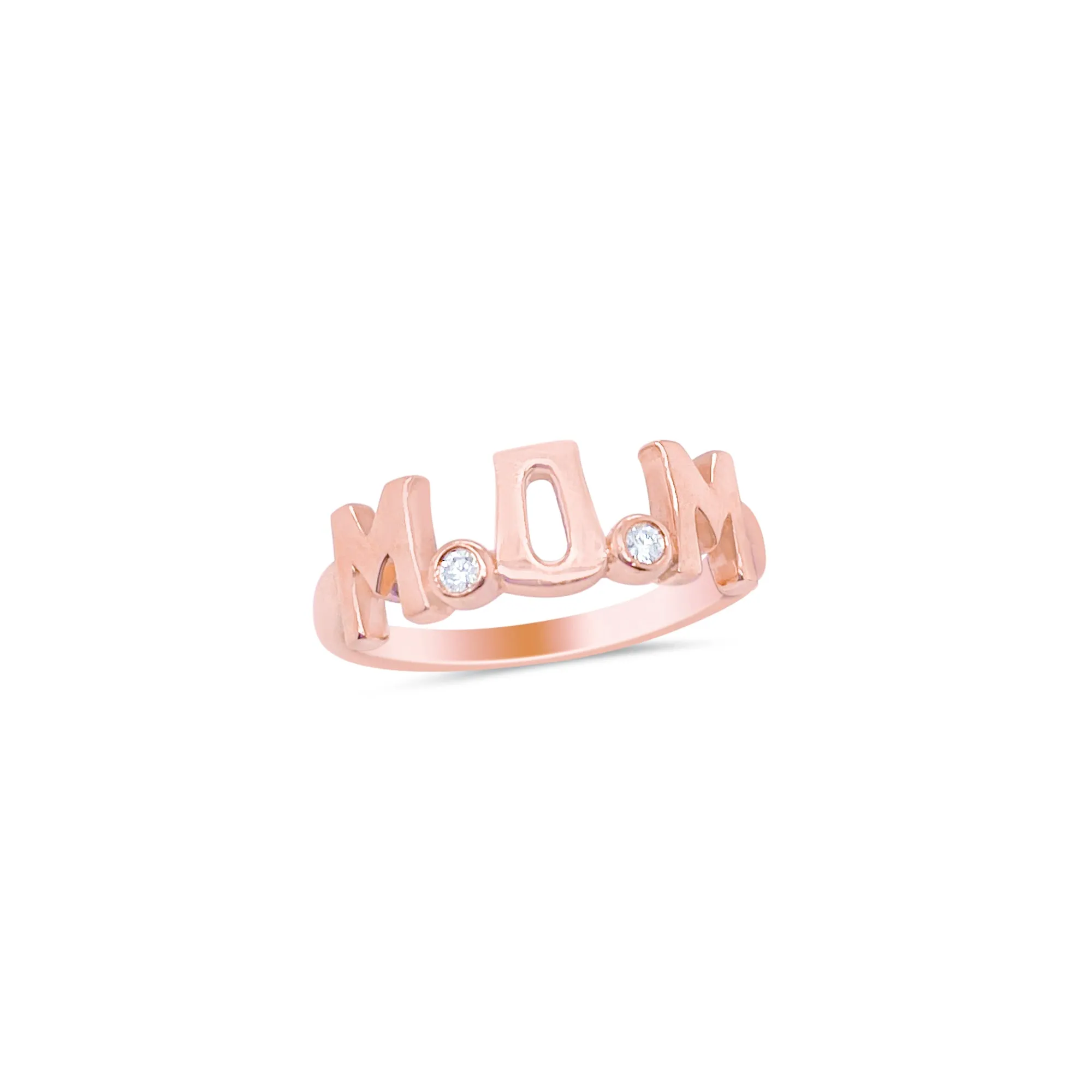 MOM Ring in 14kt Rose Gold with Diamond Accents ONLINE EXCLUSIVE sold by Meira T