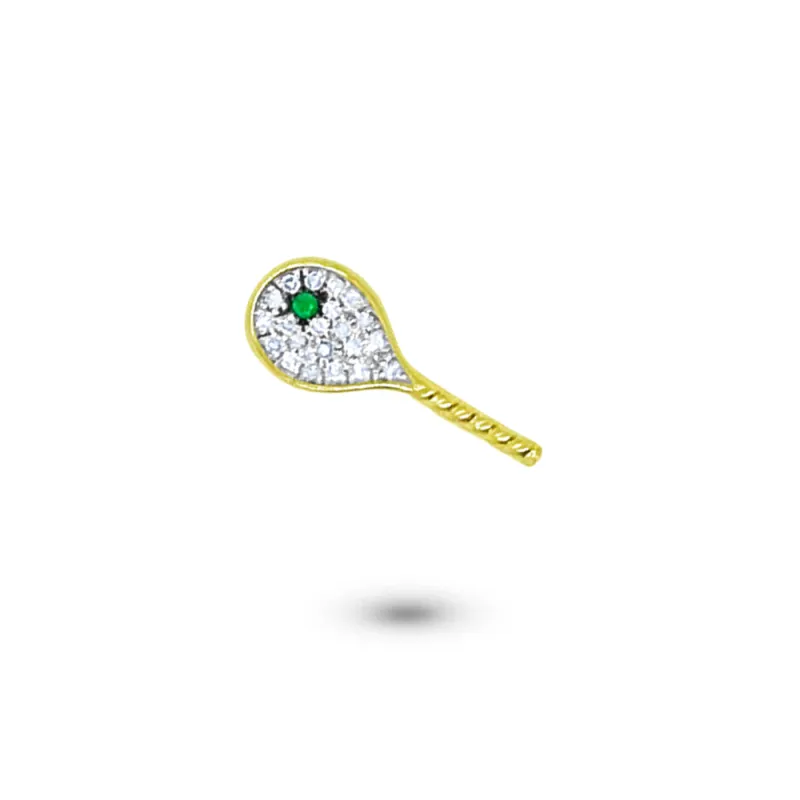Custom Shaker | Tennis Racket Emerald Charm sold by Meira T