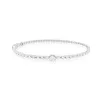 14kt White Gold Diamond Bangle with Bezel Set Diamond Center ONLINE EXCLUSIVE sold by Meira T