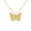 Butterfly Necklace in Silver and Diamonds by Meira T sold by Meira T