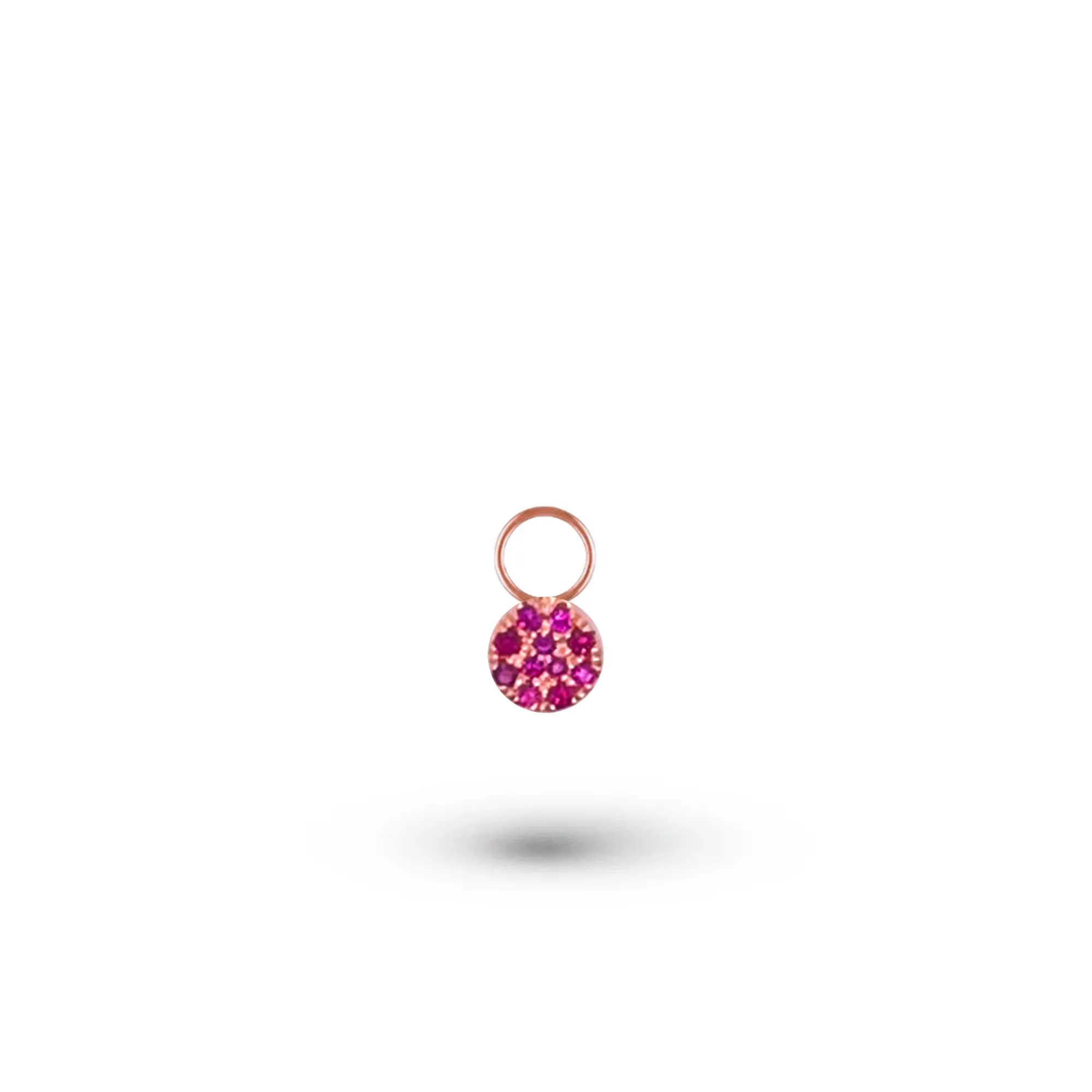Rose Gold Pink Sapphire Hoop Charm sold by Meira T