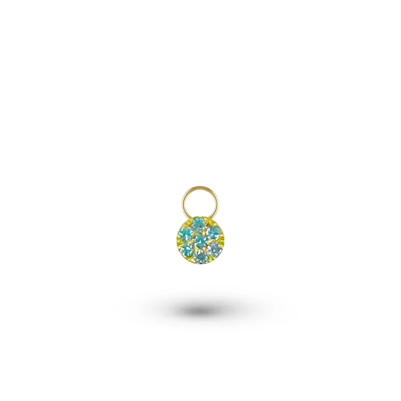 Blue Topaz Hoop Charms sold by Meira T