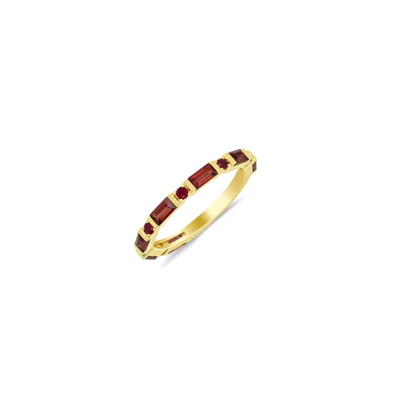 Yellow Gold Garnet and Ruby Ring- Online Exclusive sold by Meira T