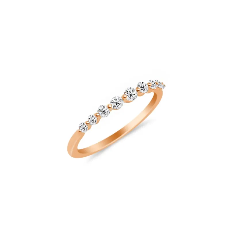 Rose Gold Dainty Diamond Ring sold by Meira T