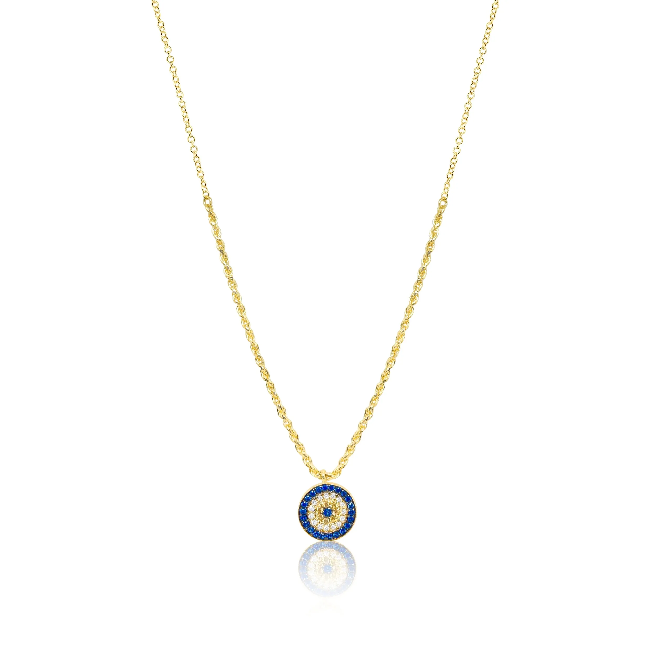 Blue Sapphire Evil Eye Necklace sold by Meira T