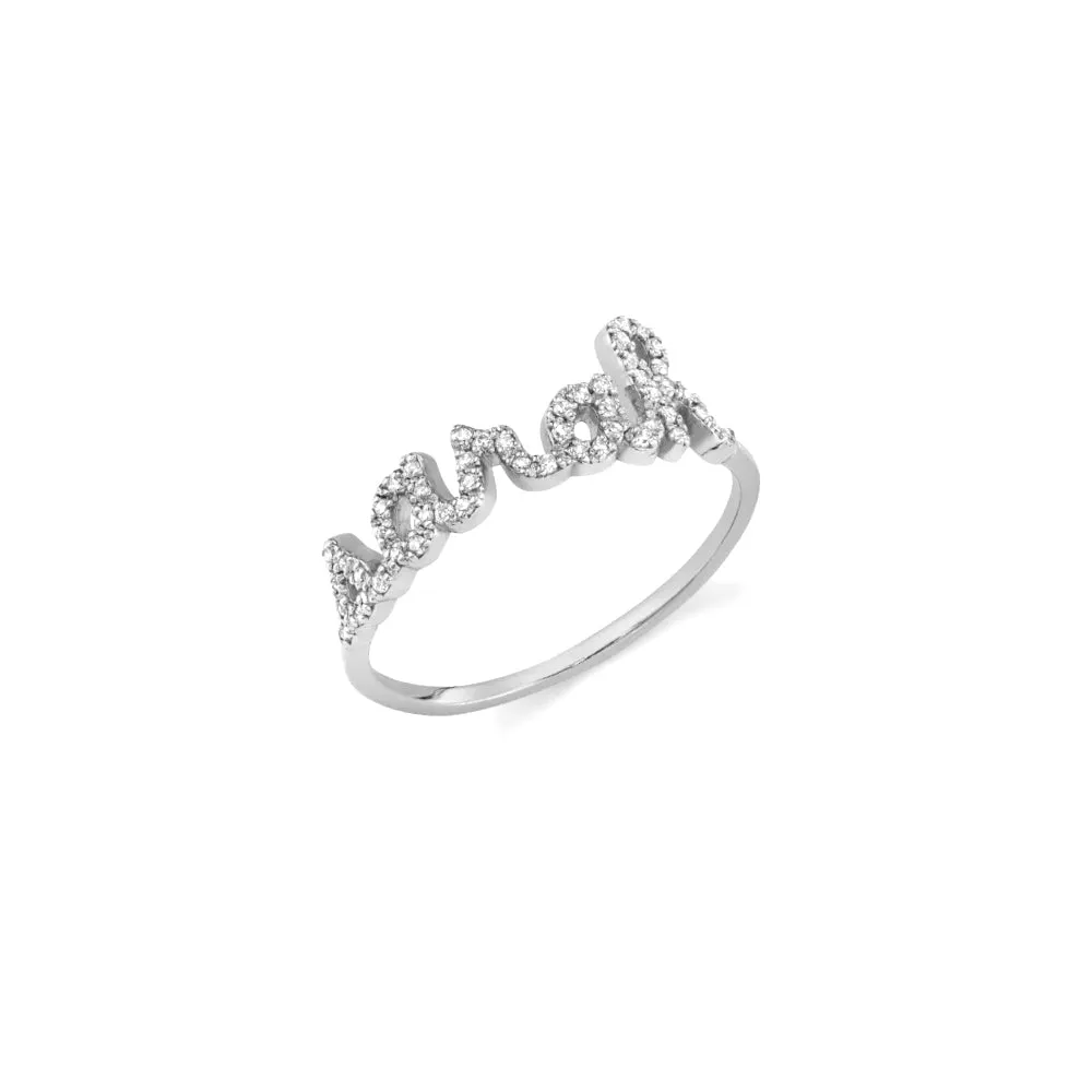 Name Script Diamond Ring sold by Meira T