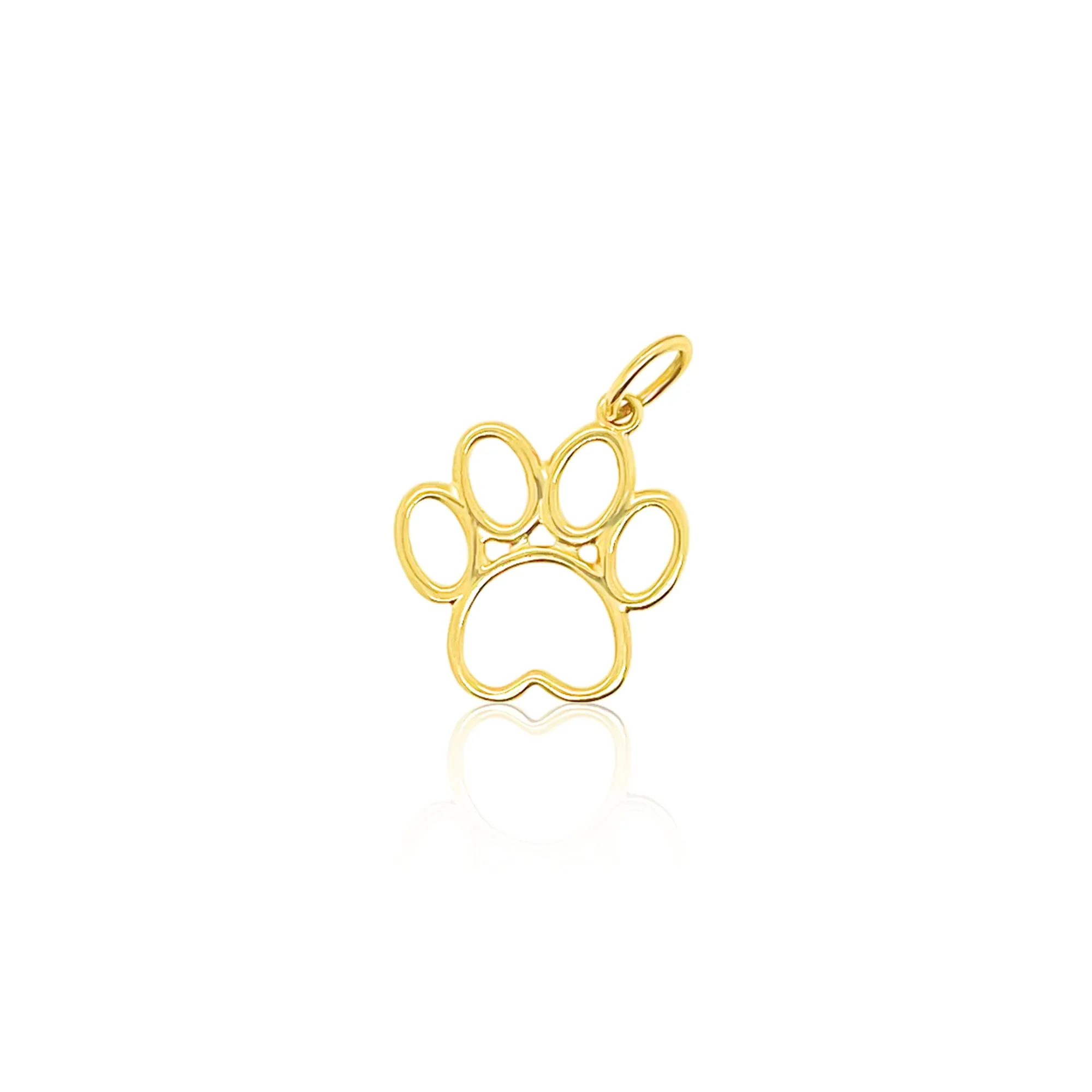 14k Yellow Gold Paw Print Charm sold by Meira T