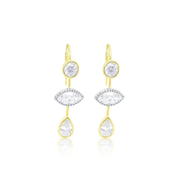 Multi-Shape Lab Diamond Drop Earring sold by Meira T