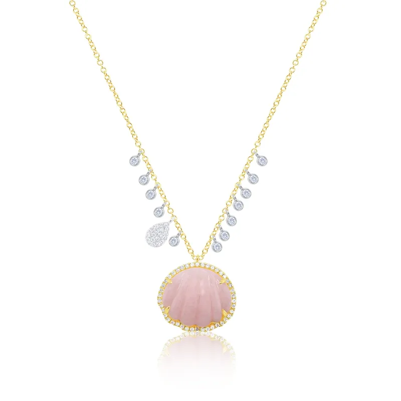 Pink Opal Shell Necklace sold by Meira T