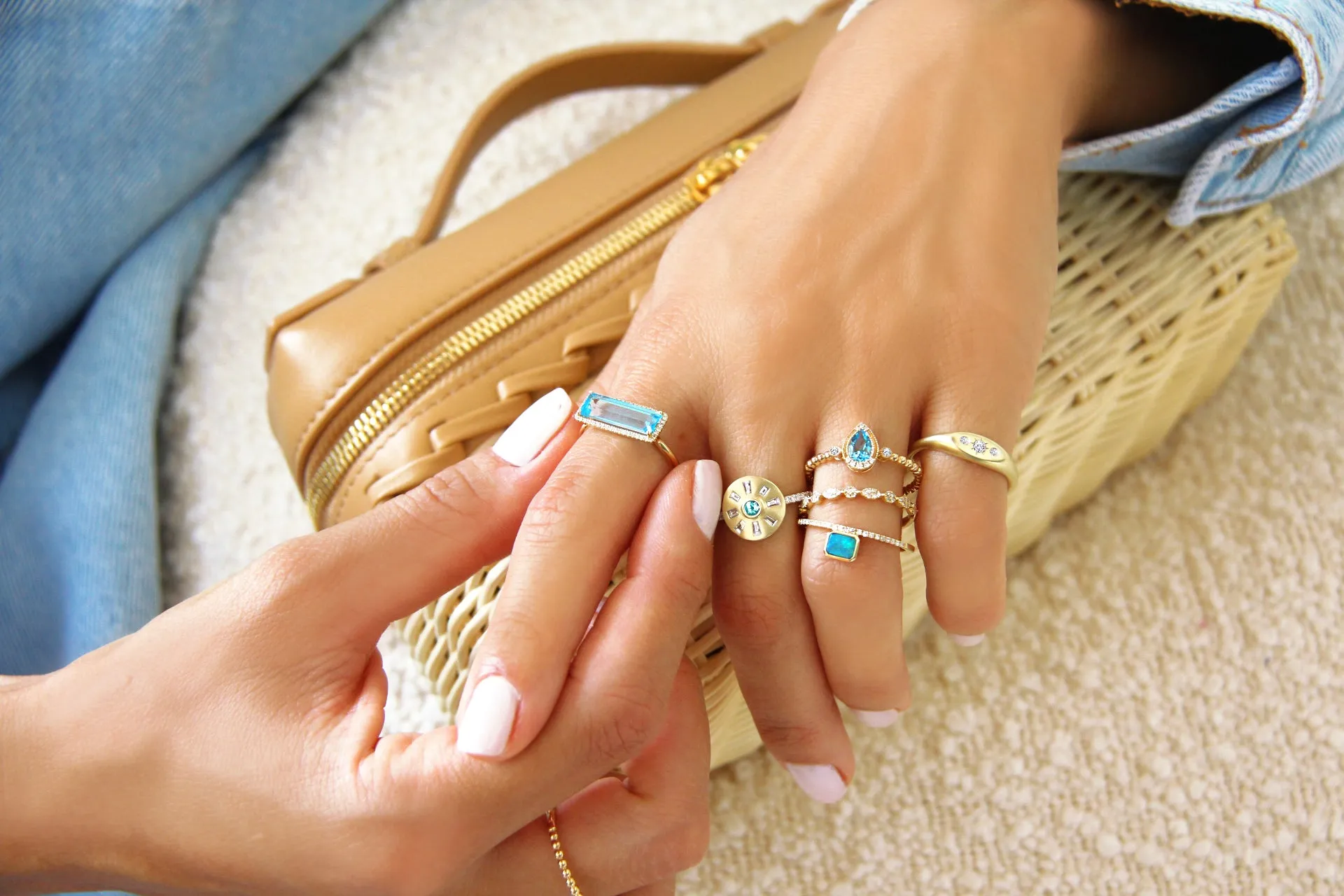 Pear Shape Blue Topaz Ring sold by Meira T product image thumbnail 2