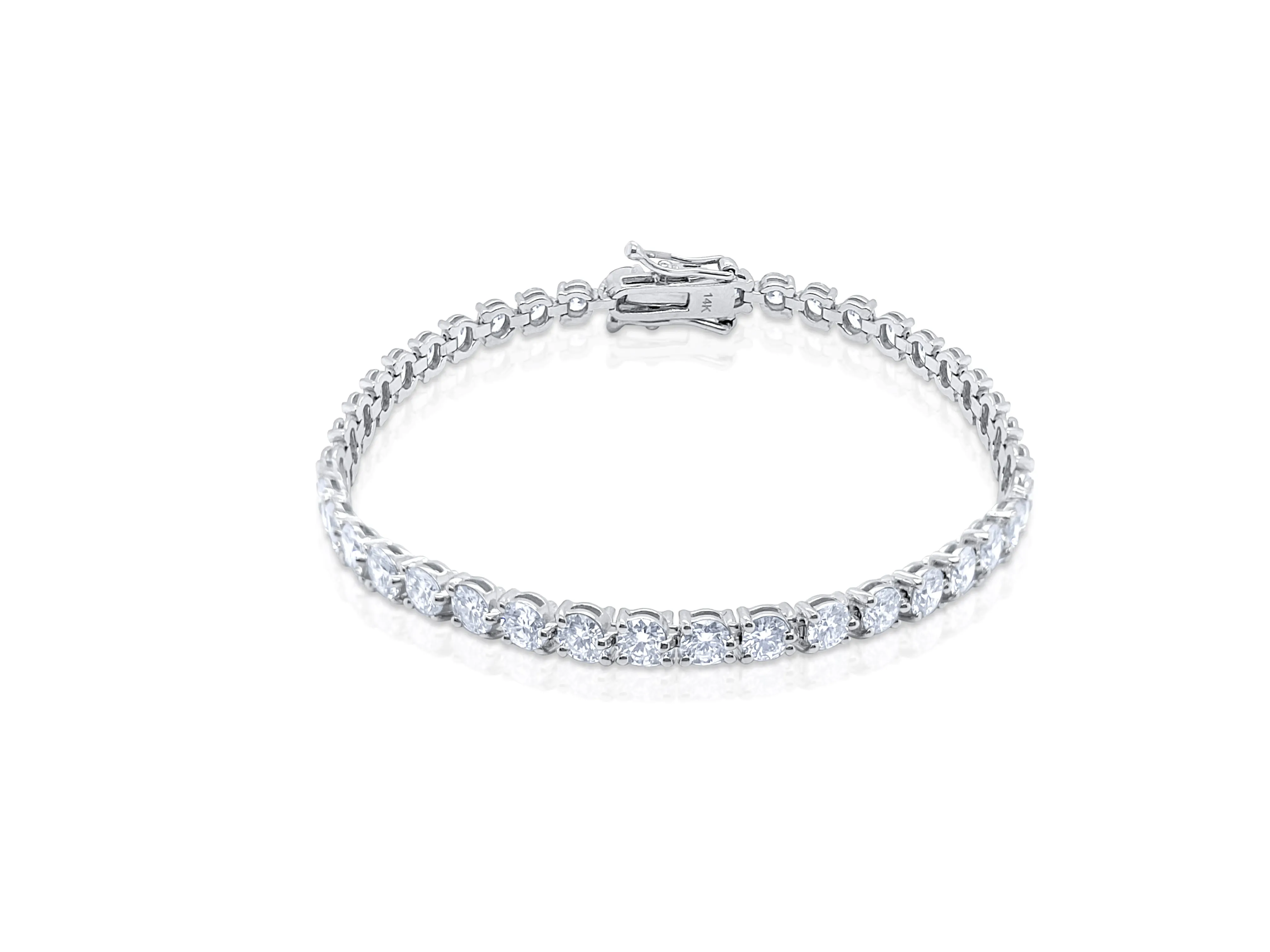 Three Prong 7 ct Lab Grown Tennis Bracelet sold by Meira T