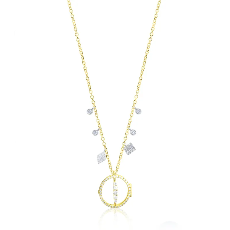 Empty Yellow Gold Gemstone Locket Necklace sold by Meira T