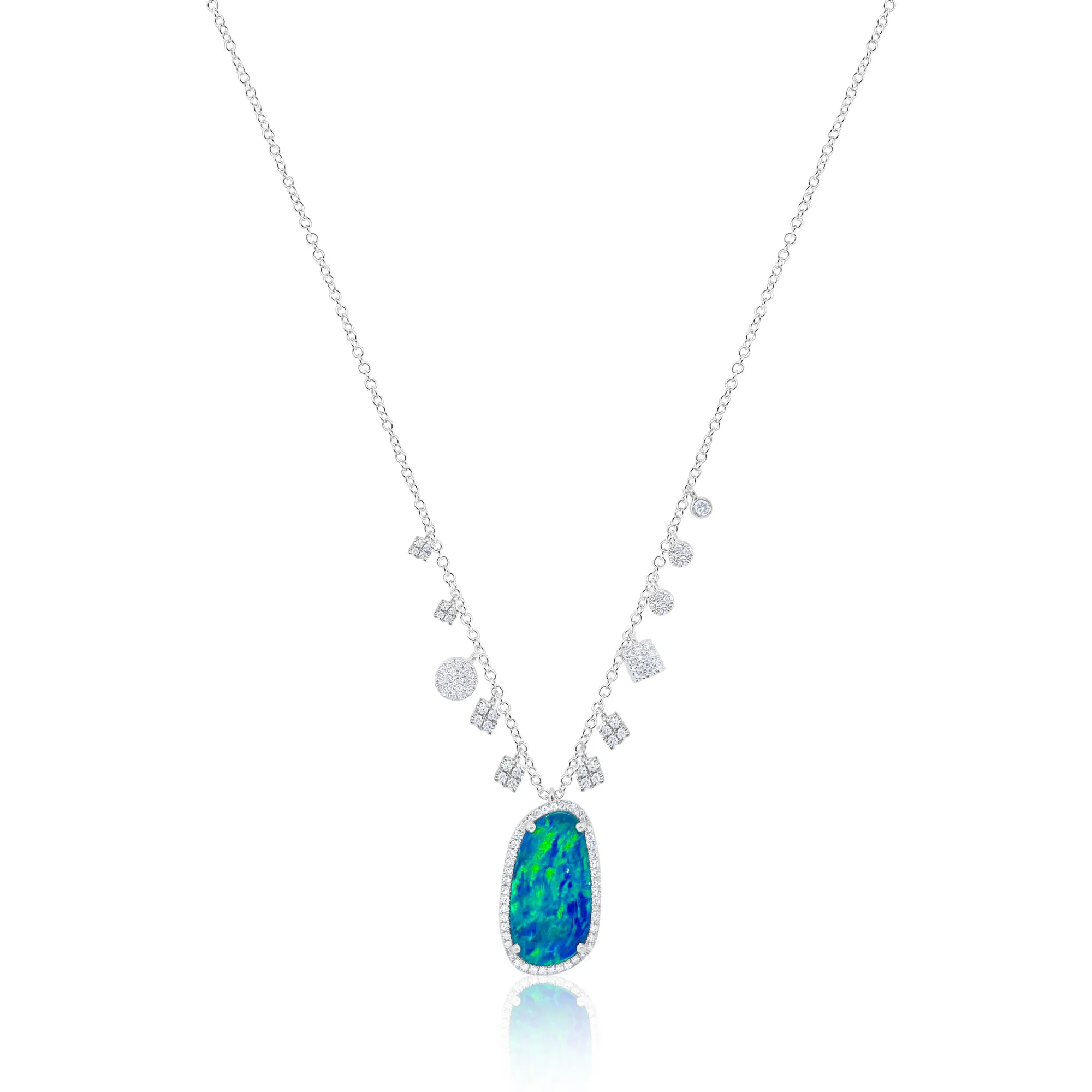 Opal and Diamond Necklace sold by Meira T
