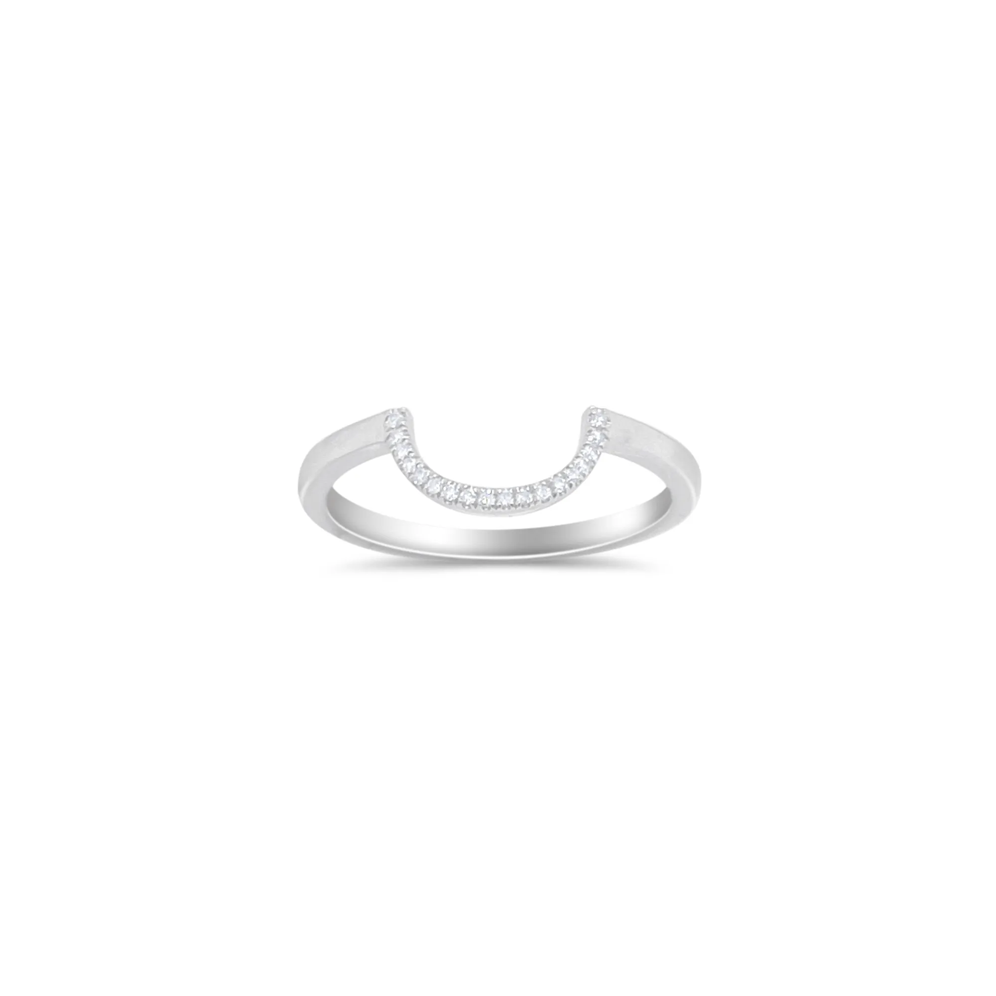 14K White Gold Diamond Arch Ring sold by Meira T