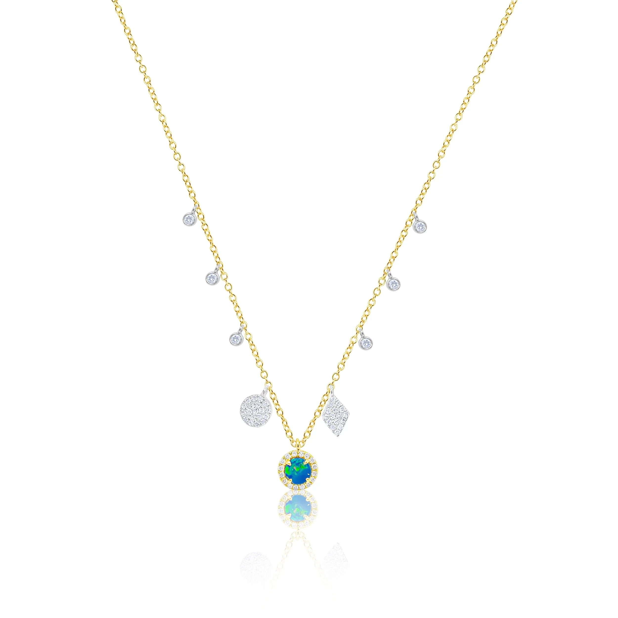 Yellow Gold Opal Necklace sold by Meira T