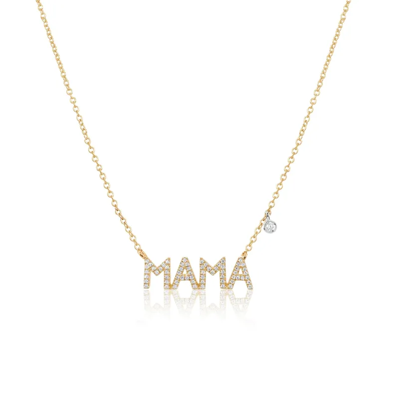 Rose Gold Mama Diamond Necklace sold by Meira T