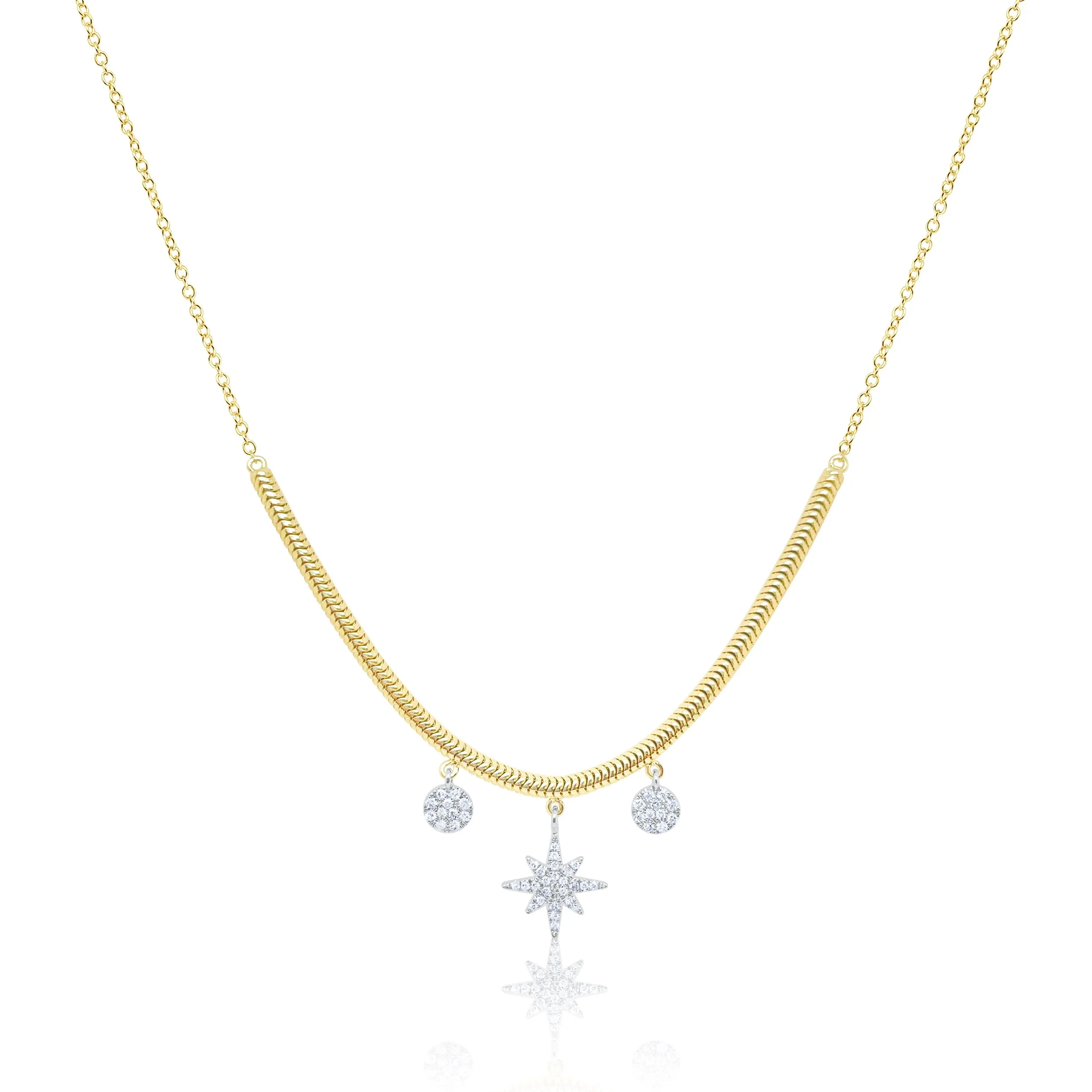 Diamond Starburst Snake Chain Necklace sold by Meira T