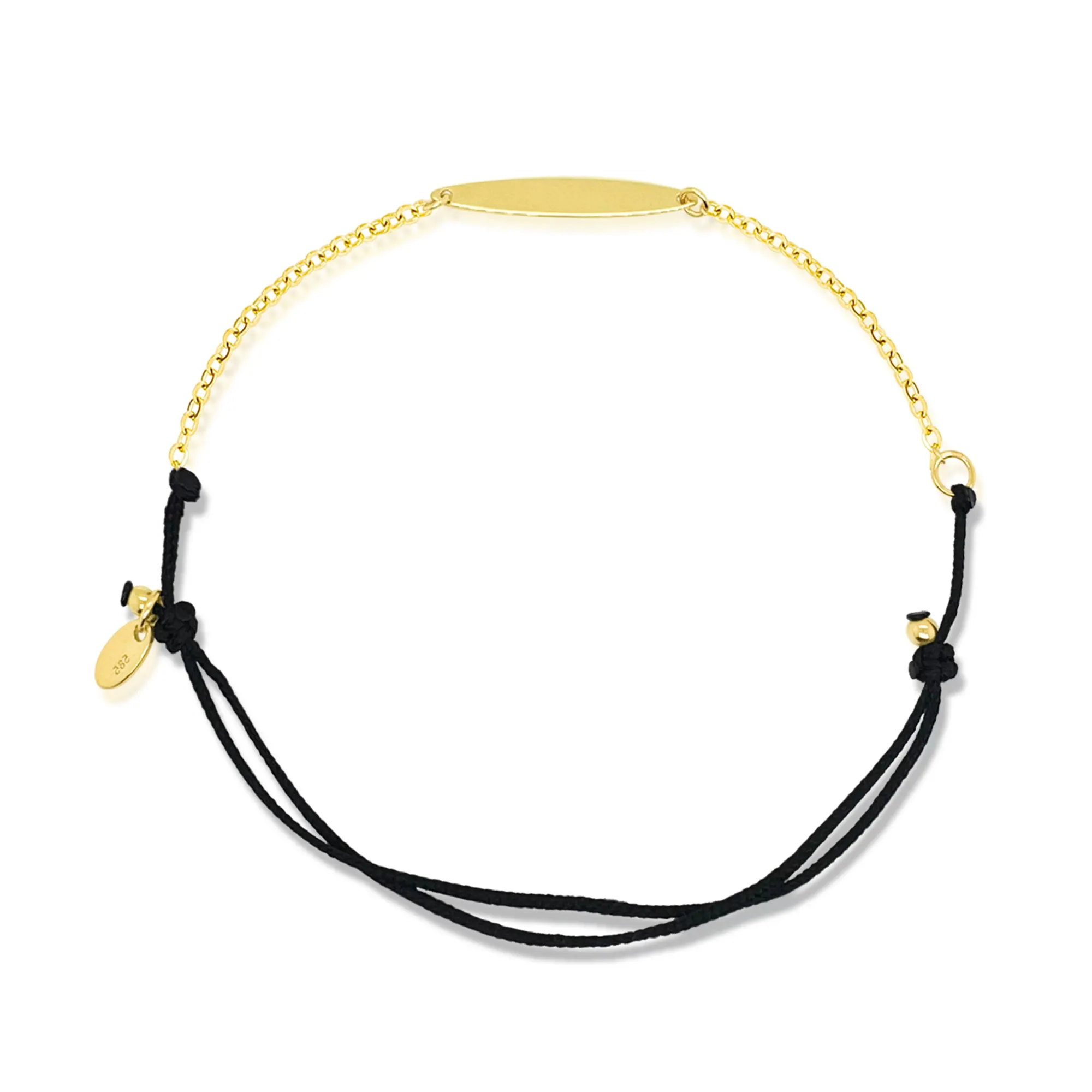 Meira T Adjustable Gold Engravable 14kt Yellow Gold Bracelet sold by Meira T